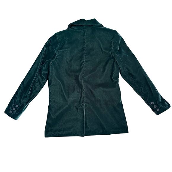 Old Navy Green Velvet Blazer XS Party Jacket One Button Lined - Picture 2 of 9